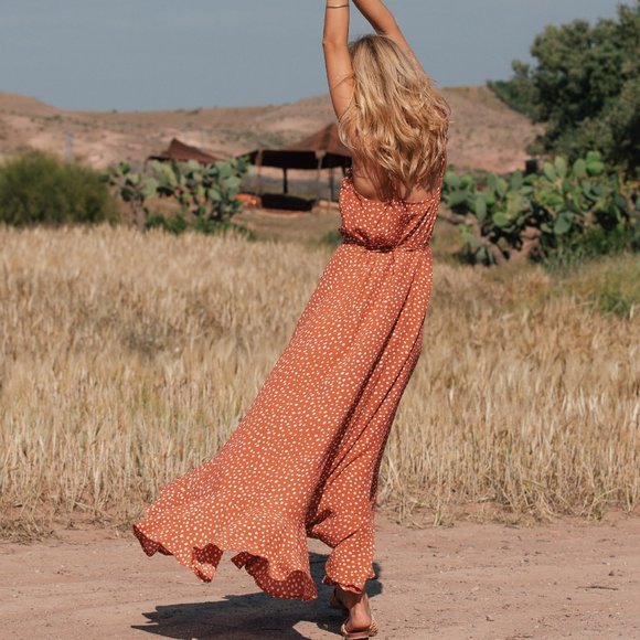 🆕HOT SELLER - BOHO MAXI PRINTED DRESS - Picture 6 of 14